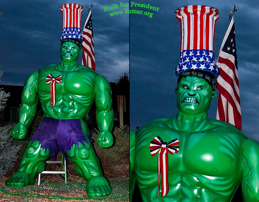 hulk for president back yard