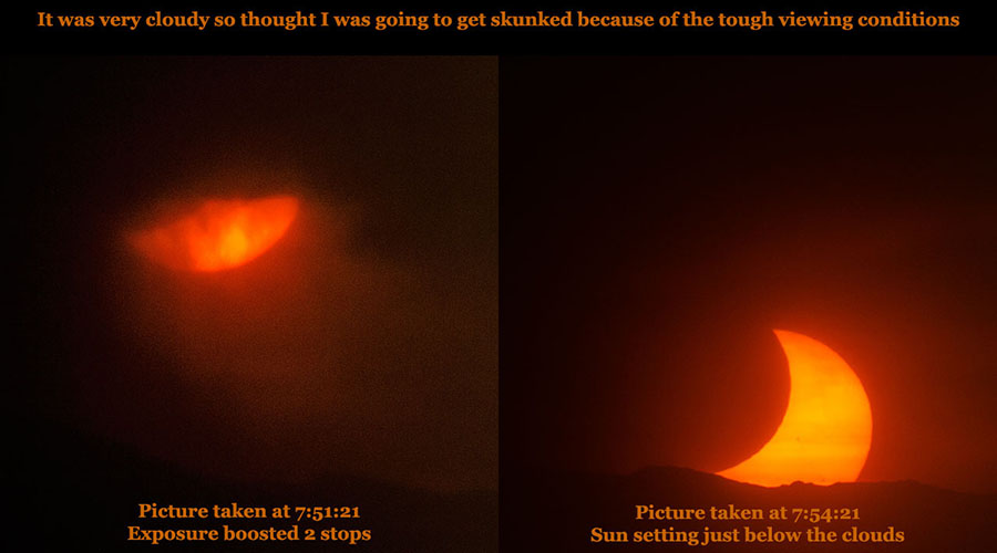 May 20th, 2012 Partial Solar Eclipse setting over Colorado Rocky Mountains