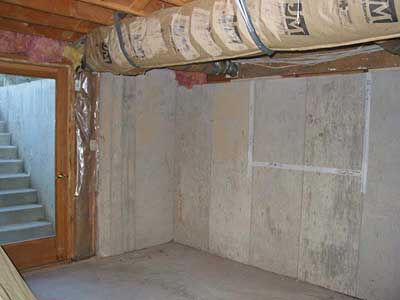 basement concrete cutting cut crawlspace crawl space walls south finished hole facing insulation efficient hacks energy easy komar projects